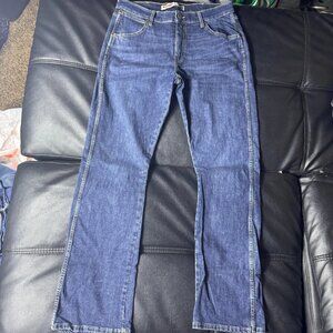 Wrangler Men's Slim Fit Boot Cut Jeans Blue Denim 5-Pocket Outdoor Preppy 32/34